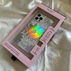 Kate Spade New York holographic flower clear iPhone 12/12 Pro phone case
